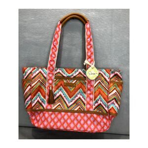 C.R. Gibson Dena East/West Bali Print Tote Bag